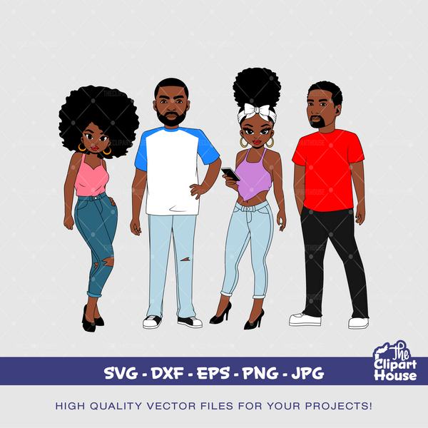 Friendship Mixed,african american svg, black woman, friendship goals, best friends, family svg, hugging svg, Black man