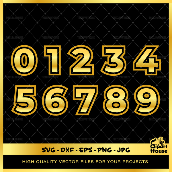 Gold Numbers, maths, numerology, typography, business, english numerals