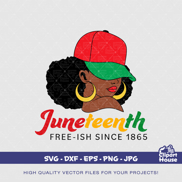 Juneteenth Cap Low Woman Text