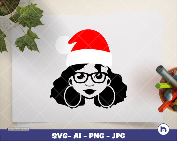 Afro Christmas | Digital PNG - Ai - SVG - JPG | Instant Download