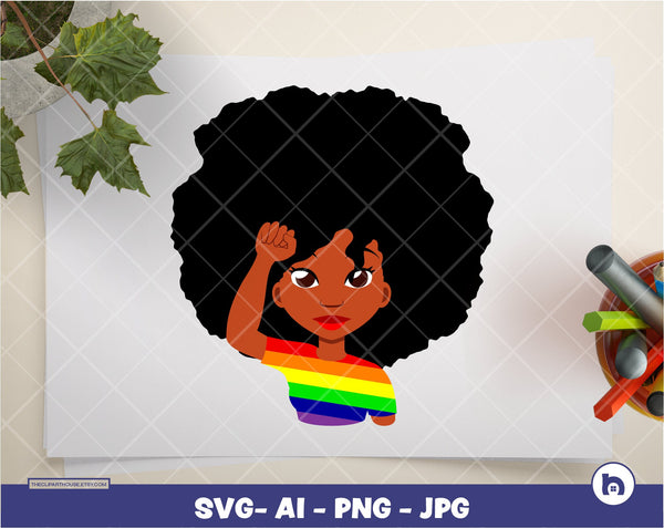 LGBT Afro Black Power | Digital PNG - Ai - SVG - Jpg | Instant Download | pride svg, gay svg, lesbian svg, lgbt svg, pride svg, love is love