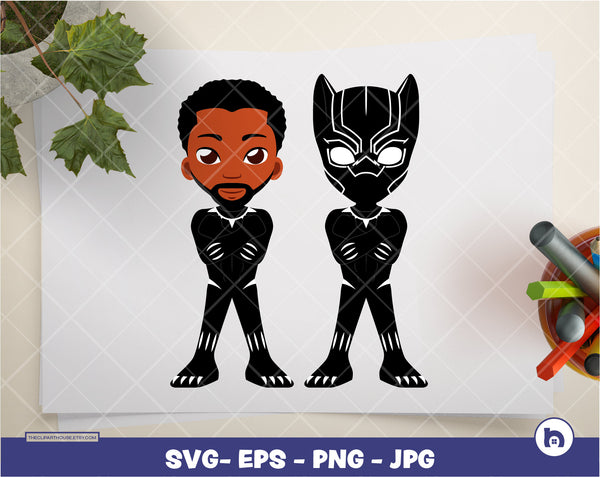 Black Panther | Digital PNG - Ai - SVG - JPG | Instant Download | black panther svg, svg, black man svg, afro man,wakanda svg, superhero svg