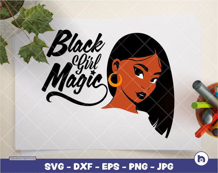 Black Girl Magic Woman | Digital PNG - Ai - SVG - JPG | Instant Download | black girl magic, african american svg, black woman svg,afro svg - The Clipart House