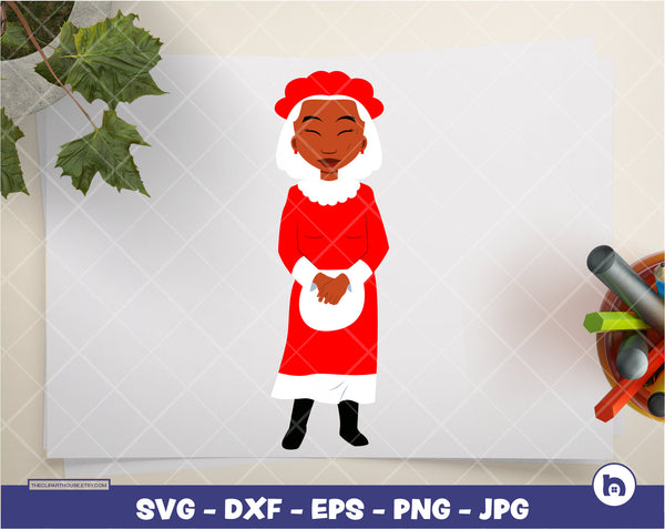 Black Grandma Christmas | Digital SVG - DXF - EPS - png - Jpg | Instant Download | christmas svg, family svg, santa claus svg, mrs claus svg