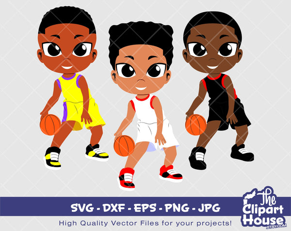 Cute Kid Basketball Boy | Digital SVG - DXF - EPS - png - Jpg | Instant Download | children, child, face,character, cute,kindergarten,hoops