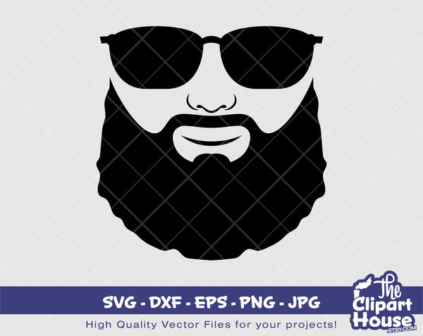 Black Man Face | Digital SVG - DXF - EPS - png - Jpg | Instant Download | Cricut svg, printable, african american svg, black man svg, beard