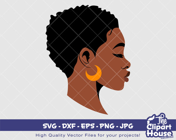 Mini Afro Woman | Digital PNG - Ai - SVG - JPG | Instant Download | Cricut, svg, african american svg, black woman svg,afro lady