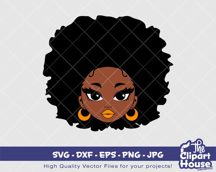 Peekaboo Woman Face | Digital SVG - DXF - EPS - png - Jpg | Instant Download | african american svg, black woman svg, afro woman - The Clipart House