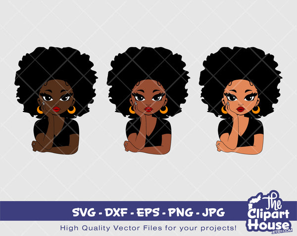 Peekaboo Afro Pose Woman | Digital SVG - DXF - EPS - png - Jpg | Instant Download | african american svg, black woman svg, afro woman - The Clipart House