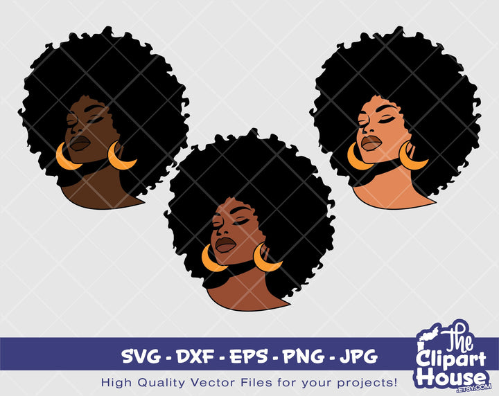 Afro Love 4 | Digital SVG - DXF - EPS - png - Jpg | Instant Download | Cricut svg, printable,african american svg,black woman svg,afro svg - The Clipart House