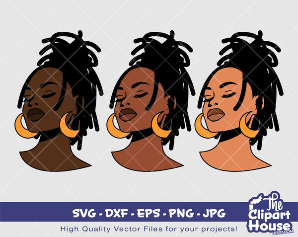 Dreadlock Love 2 | Digital SVG - DXF - EPS - png - Jpg | Instant Download | black girl magic,african american svg, black woman