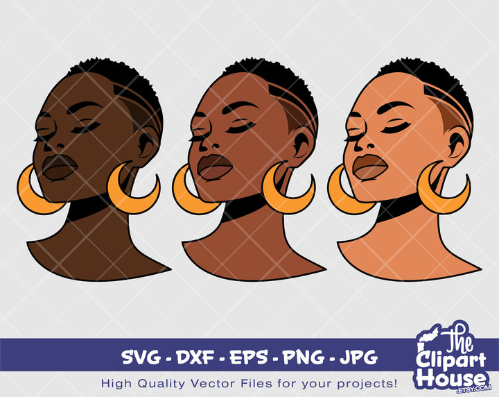 Short Hair Love | Digital SVG - DXF - EPS - png - Jpg | Instant Download | black girl magic,african american svg, black woman - The Clipart House