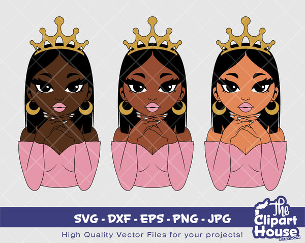 Peekaboo Queen 2 | Digital SVG - DXF - EPS - png - Jpg | Instant Download | african american svg, black woman svg, afro woman - The Clipart House