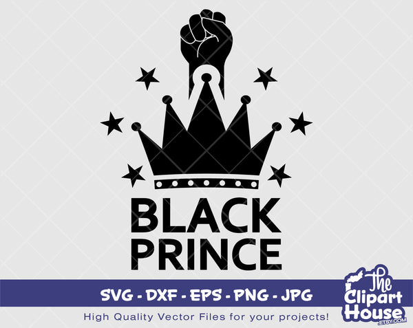 Black Prince | Digital SVG - DXF - EPS - png - Jpg | Instant Download | Cricut svg, printable, african american svg, black kid svg