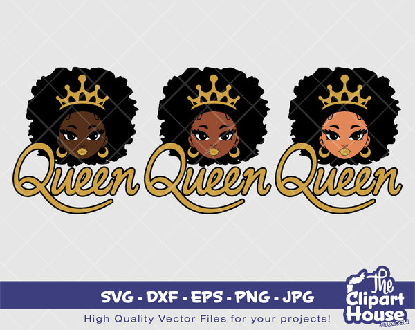 Peekaboo Afro Queen Face | Digital SVG - DXF - EPS - png - Jpg | Instant Download | african american svg, black woman svg, afro woman