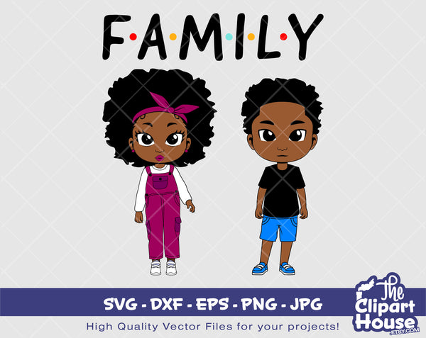 Peekaboo Family | Digital SVG - DXF - EPS - png - Jpg | Instant Download | african american svg, black kid svg, afro child svg