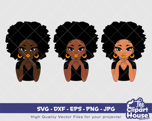 Peekaboo Afro Woman | Digital SVG - DXF - EPS - png - Jpg | Instant Download | african american svg, black woman svg, afro woman