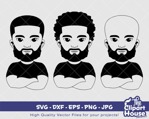 Peekaboo Man Silhouettes | Digital SVG - DXF - EPS - png - Jpg | Instant Download | african american svg, black man svg, afro man