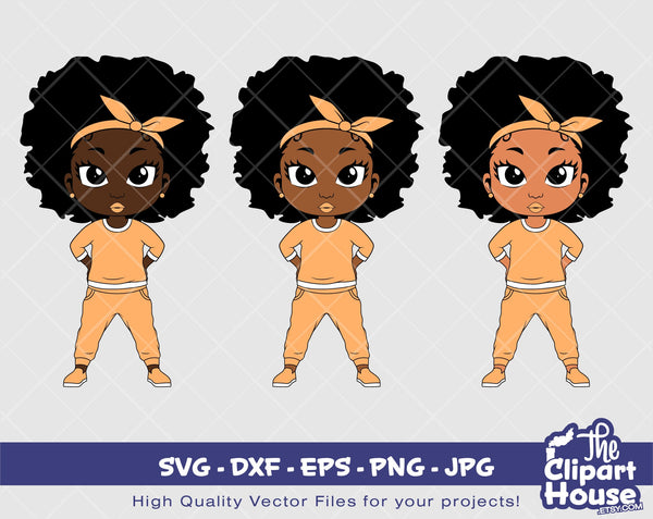 Peekaboo Girl Afro Pose 2 | Digital SVG - DXF - EPS - png - Jpg | Instant Download | african american svg, black kid svg, afro child svg