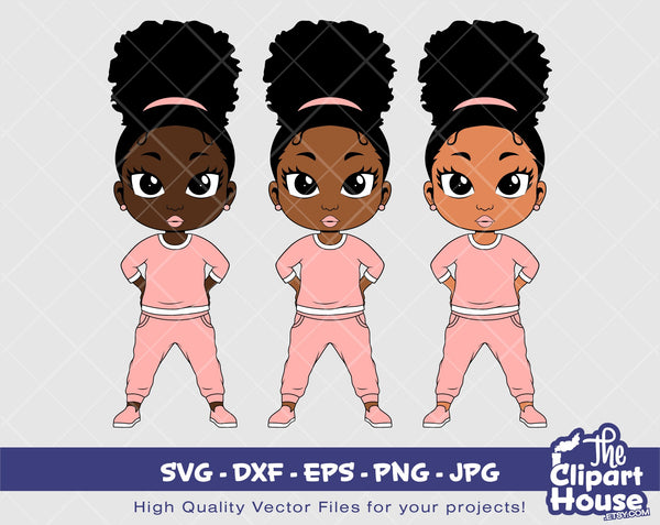 Peekaboo Girl Afro Puff Pose 2 | Digital SVG - DXF - EPS - png - Jpg | Instant Download | african american svg, black kid svg,afro child svg