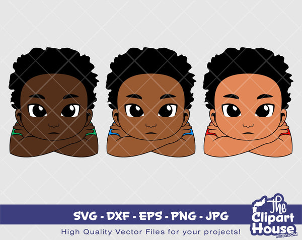 Boy Afro Lean | Digital SVG - DXF - EPS - png - Jpg | Instant Download | african american svg, black kid svg, afro child svg