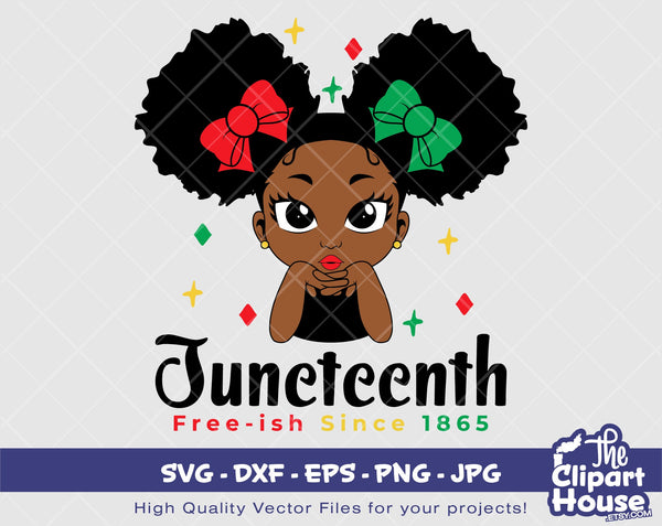 Juneteenth Girl 4 | Digital SVG - DXF - EPS - png - Jpg | Instant Download | african american svg, juneteenth, black history, 1865