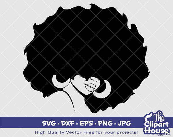 Afro Face Silhouette, Cricut svg, printable, african american svg, black woman svg, black girl magic svg