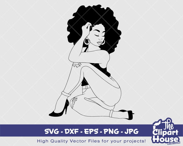 Thick Girl Magic Woman Silhouette, Cricut svg,african american svg,black woman