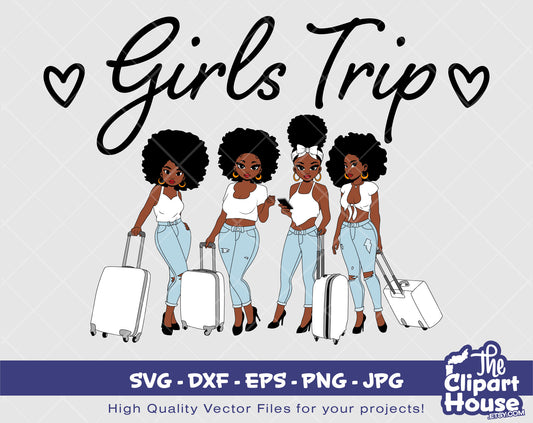 Girls Trip 2 | Digital SVG - DXF - EPS - png - Jpg | Instant Download | friendship goals, friendship svg, travel svg, group activity