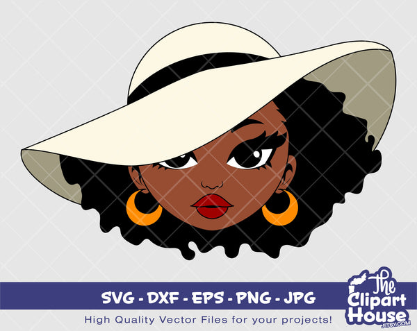 Elegant Woman | Digital SVG - DXF - EPS - png - Jpg | Instant Download | african american svg, black woman svg, afro woman - The Clipart House