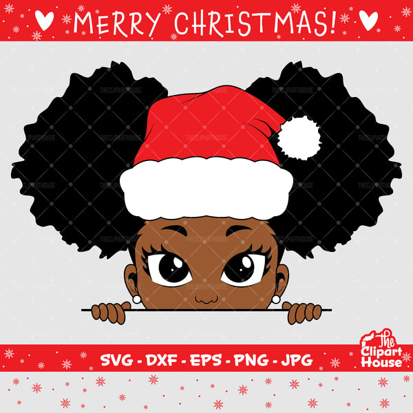 Christmas Girl Peeking | Digital SVG - DXF - EPS - png - Jpg | Instant Download | christmas svg, family svg, santa claus svg, elf svg