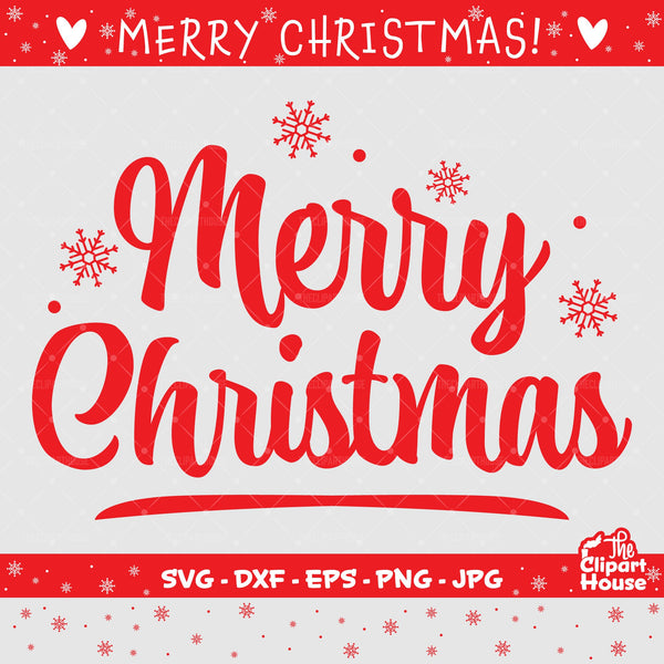 Merry Christmas Text 2 | Digital SVG - DXF - EPS - png - Jpg | Instant Download | christmas svg, family svg, santa claus svg, fairy svg