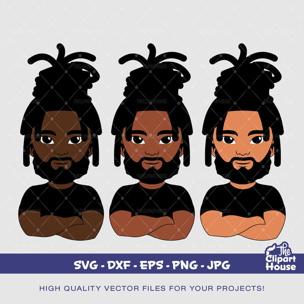 Peekaboo Man Dreads | Digital SVG - DXF - EPS - png - Jpg | Instant Download | african american svg, black man svg, afro man