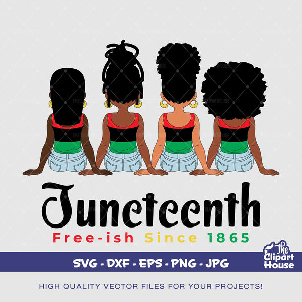 Juneteenth Women 2 | Digital SVG - DXF - EPS - png - Jpg | Instant Download | african american svg, juneteenth, black history, 1865