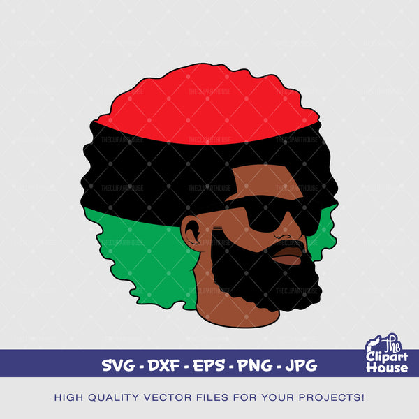 Juneteenth Afro Man | Digital SVG - DXF - EPS - png - Jpg | Instant Download | african american svg, juneteenth, black history, 1865