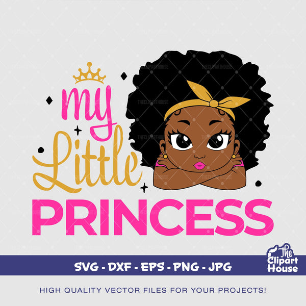 My Little Princess, african american svg, black kid svg, peekaboo girl svg, black girl magic svg