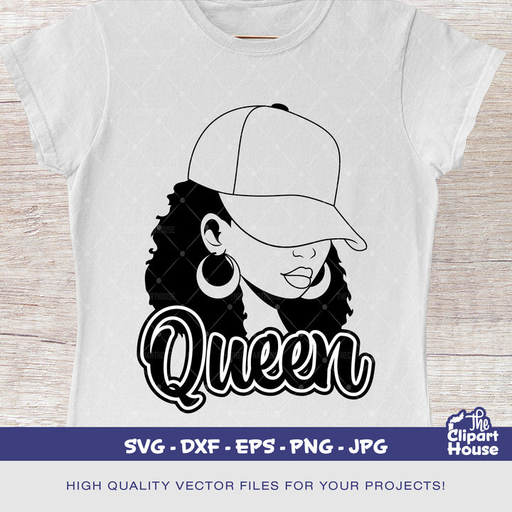 African American Queen Woman Silhouette, smirk svg,african american svg,black woman svg - The Clipart House