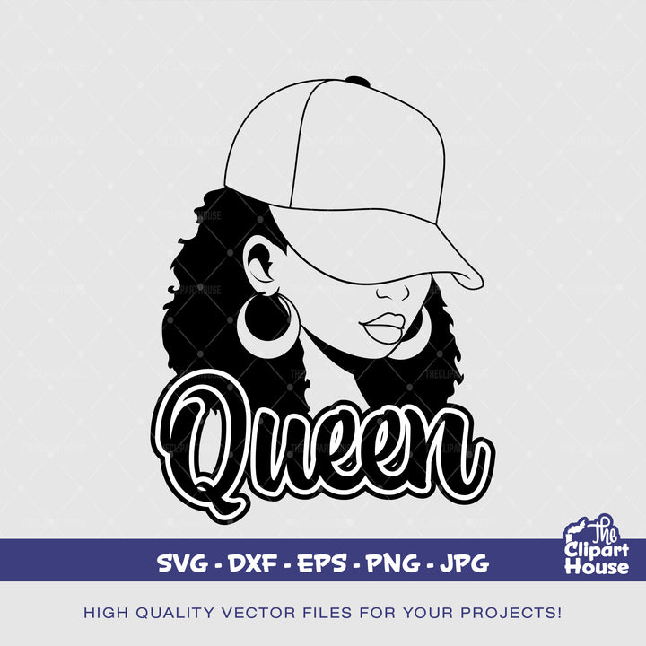 African American Queen Woman Silhouette, smirk svg,african american svg,black woman svg - The Clipart House