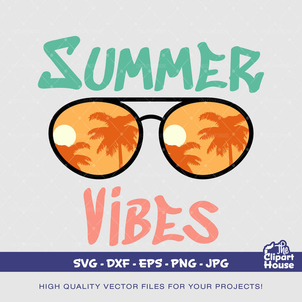 Summer Vibes Glasses 2, summer vibes png, summer png, summer sublimation, hello summer, summer shirt