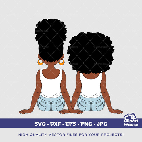 Friendship Girls 11, african svg, black woman, friendship goals, best friends, african american svg