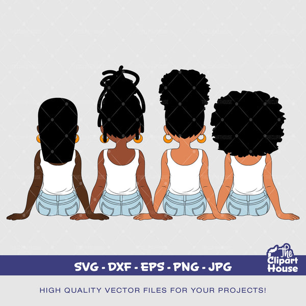 Friendship Girls 12, african american svg, black woman, friendship goals, best friends, group of friends svg, black girl magic svg