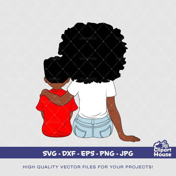 Mother and Son, african svg, black woman svg, mother goals, parent svg, mother and son svg, black girl magic svg