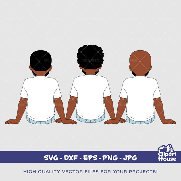 Friendship Men 2, african american svg, black man svg, afro man svg, group of friends svg, brotherhood svg