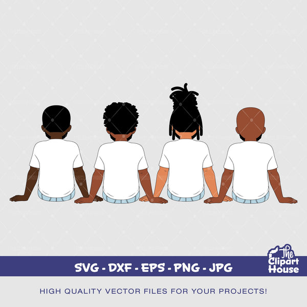 Friendship Men, african american svg, black man svg, afro man svg, group of friends svg, brotherhood svg