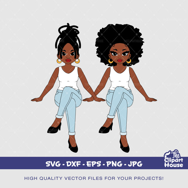 Friendship Girls Legs Crossed 3, african svg, black woman, friendship goals, best friends, melanin svg, afro woman svg, friendship svg