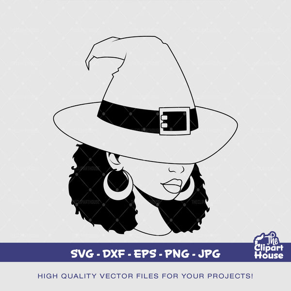 Halloween Witch Woman Silhouette, african american svg, black woman svg, afro child, spooky svg, halloween shirt svg, haloween 2022