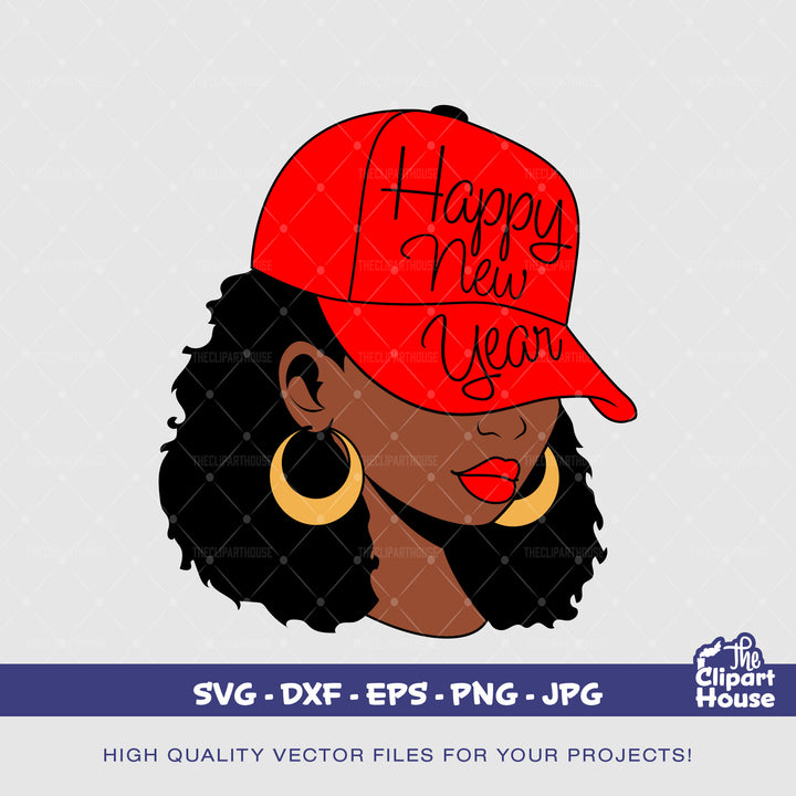 Black Woman New Year, african american svg, black woman svg, black girl svg, melanin svg, afro girl svg, new year new me, happy new year svg - The Clipart House