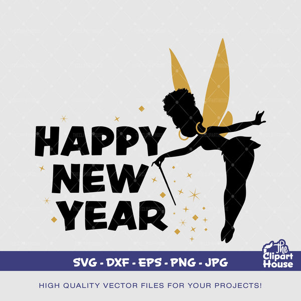 Happy New Year Fairy, happy new year svg, new year new me svg, new years card, 2023 new year - The Clipart House