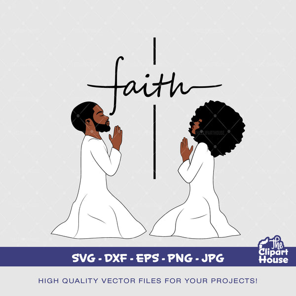 Angel Prayers Faith Cross 2, african american svg, black woman svg, afro, faith svg, religion svg, hope svg, praying hands