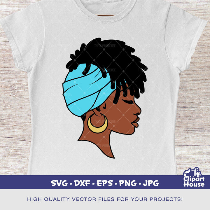 Black Woman Headband Locs, african american svg, black woman svg, black girl svg, melanin svg, afro girl svg, melanin svg - The Clipart House